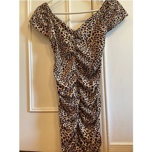 Cheetah print bodycon dress
